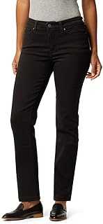 Women's Curvy Totally Shaping Straight Jeans Mid-Rise Stretch Denim (Available in Plus Size)
