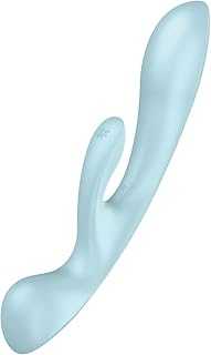 Triple Oh Vibrator Sex Toy | Adult Toys for Women | Multi Vibrator with 2 x 12 Vibration Modes | Vibrating Sexual Pleasure Device | Stimulation Vibrators | Female Wellness Tools (Blue)