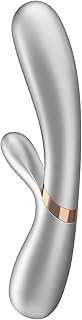 Hot Lover Connect App Vibrator Sex Toy | Adult Toys for Women | Rabbit Vibrator + Heat + APP | Vibrating Sexual Pleasure Device | Stimulation Vibrators | Woman Sextoy (Silver)