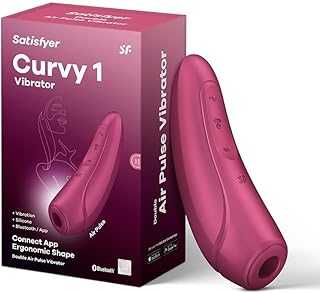 Curvy 1 Connect App Vibrator Sex Toy | Adult Toys for Women | Clitoral Stimulation Vibrator | Vibrating Sexual Pleasure Device | Stimulation Vibrators | Woman Sextoy (Red)