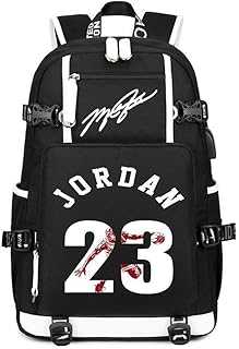 Basketball 23 Student School Bag, Laptop Backpack, Ultra-Light Travel Bag, For Men And Women (black-B)