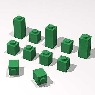 560 Piece Building Brick Bulk, 1x1, Compatible with Lego Parts and Pieces: (Color:Green)