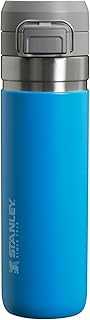 Quick Flip GO Water Bottle 24 oz | Push Button Lid | Leakproof and Packable for Travel and Sports | Insulated Stainless Steel | BPA-Free | Azure