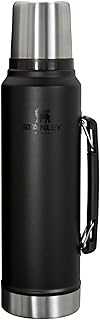 Classic Legendary Vacuum Bottle 20 oz | Wide Mouth with Leakproof Cup Lid | Keep Drinks Hot or Cold | Packable for Travel | Insulated Stainless Steel Thermal Bottle | BPA-Free | Black 2.0