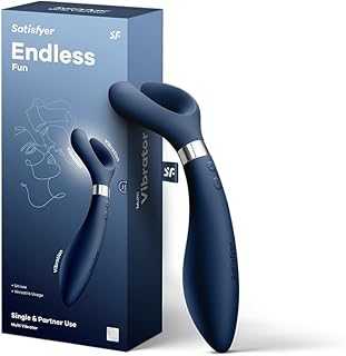 MultiFun 3 Multi-Use Vibrator for Singles & Couples - Clitoral and G-Spot, Male & Female Stimulation, Waterproof, Rechargeable - 33+ Use Applications (Blue)