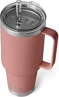 Rambler 42 oz Straw Mug, Vacuum Insulated, Stainless Steel, Sandstone Pink