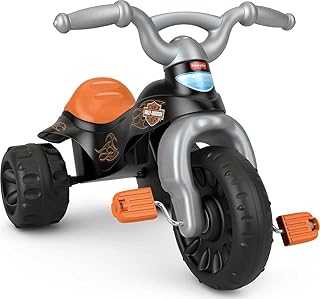 Toddler Tricycle Harley-Davidson Tough Trike, Toy Bike with Handlebar Grips & Storage for Outdoor Play Kids Ages 2+ Years