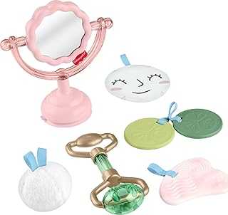 Baby Toys Mini Me Moments Self-Care Sensory Set 6-Piece Rattle & Teether Activities for Newborns Ages 3+ Months