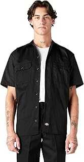 Men's Twill Short Sleeve Work Shirt – Lightweight Durable Uniform with Pockets for Warehouse, HVAC