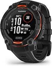 Instinct® 3 45mm, Solar Charged Display, Rugged Outdoor GPS Smartwatch, Metal-Reinforced Bezel, Built-in Flashlight, Black