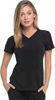 EDS Essentials Scrubs, V-Neck Womens Tops with Four-Way Stretch and Moisture Wicking DK615