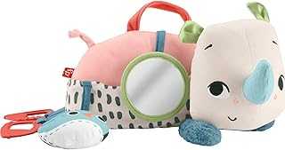 Newborn Toy Planet Friends Tummy Time Roaming Rhino Plush with Sensory Activities for Babies Ages 0+ Months