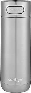 Luxe Vacuum-Insulated Stainless Steel Thermal Travel Mug 16 Ounces Stainless Steel