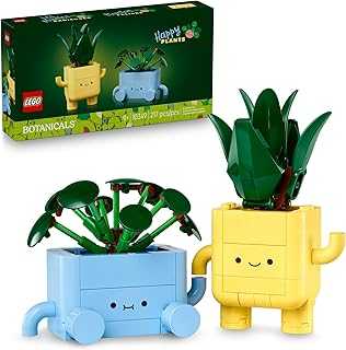 Botanicals Happy Plants Building Toys - Bedroom or Dorm Room Decor for Girls, Boys, & Adults, Desk or Shelf Display - Birthday Gift Ideas for Kids, Ages 9+ - 10349