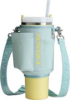 All Day Quencher Carry All for 40 oz Tumbler with Handle | Crossbody Bag with Phone Holder Pocket, Card Sleeve & Detachable Strap | Water Bottle Carrier Bag | BPA-Free | Mist