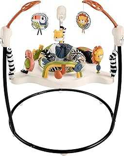 Baby Bouncer Palm Paradise Jumperoo Activity Center with Music Lights Sounds and Developmental Toys​