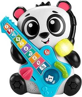 Baby Learning Toy Link Squad Jam & Count Panda with Music & Lights for Ages 9+ Months, Compatible Only with Link Squad Items