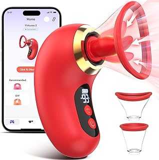 Vibrator Adult Sex Toys for Women - 5IN1 Sucking Vibrator Rose Sex Toy, 3 Sucking, 9 Tongue Licking & Vibrating Adult Sex Toys, LCD Display Removable Cup Clitoral Stimulator G Spot Vibrators