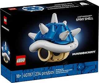 Super Mario Kart Spiny Shell 40787, Blue and White Collectible Display Model, 234 Pieces Building Set, 18+ Years, Gaming Fan Decor