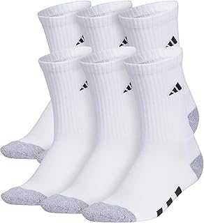 Unisex Kid's Crew Socks for Boys and Girls Youth (6-Pack) Athletic Cushioned and Comfortable, Tall Mid-Calf