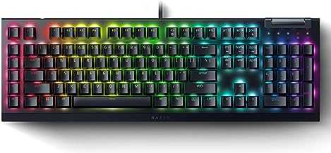 BlackWidow V4 X Mechanical Gaming Keyboard: Yellow Switches Linear & Silent - 6 Macro Keys - Chroma RGB - Doubleshot ABS Keycaps - Roller & Media Keys - Snap Tap