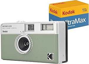 EKTAR H35 Half Frame Film Camera (Sage, Bundle with 24exp Film)