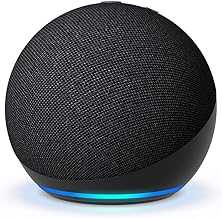 Like-New Amazon Echo Dot (newest model), Vibrant sounding Alexa speaker, Great for bedrooms, dining rooms and offices, Charcoal