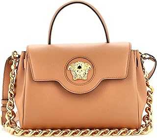 Pre-Loved La Medusa Top Handle Bag Leather Medium, Neutral