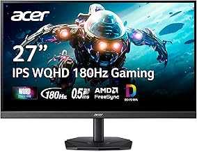 Nitro 27 Inch WQHD 2560 x 1440 IPS Gaming Monitor | AMD FreeSync | Up to 180Hz Refresh | Up to 0.5ms | DCI-P3 95% | HDR 10 Support | One Display Port 1.2 & Two HDMI 2.0 | KG271U N3bmiipx