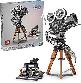 Disney Walt Disney Tribute Camera Building Set - Bedroom or Office Decor for Men & Women, Ages 18+ - Collectible Craft Model Kit - Gift Idea for Fans - 43230