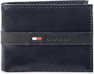Men's Classic Bifold Wallet with ID Window and Multiple Card Slots