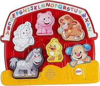 Toddler Shape Sorting Toy Laugh & Learn Farm Animal Puzzle with Music & Sounds for Kids Ages 1+ Years​