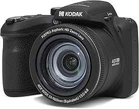 PIXPRO AZ405-BK 20MP Digital Camera 40X Optical Zoom 24mm Wide Angle Lens Optical Image Stabilization 1080P Full HD Video 3" LCD Vlogging Camera (Black)