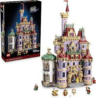 ǀ Disney Princess Beauty and The Beast Castle Building Set - Room Decor for Women and Men, Ages 18+ - Model Building Kit for Adults - Book Shelf Display - DIY Gift Idea - 43263