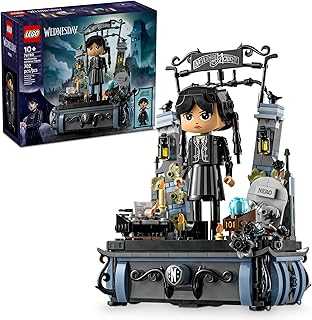Wednesday Addams Figure - Building Toy for Kids, Girls & Boys, Ages 10+ - Collectible Wednesday Addams Doll with Display for Fans - Gift Idea for Birthday - 76780
