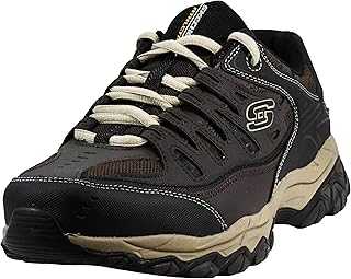 Men's Afterburn M. Fit Fashion Sneakers – Leather Upper, Memory Foam Insole, Rubber Outsole