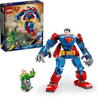 DC Superman Mech vs. Lex Luthor Building Toy - Superman Toy for Kids, Boys and Girls, Ages 6+ - Buildable Action Figure - Superhero Gift for Birthday - 76302