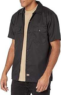 mens Flex Relaxed Fit Short Sleeve Work Shirt
