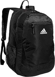 Foundation Backpack for Laptop, Book Sleeve, Large Durable Athletic Gym Bag, Black/White, One Size