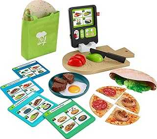Preschool Kitchen Playset Laugh & Learn 123 Follow The Recipe Meal Kit 30-Piece Pretend Cooking Toy Set for Ages 3+ Years