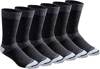 Men's Dri-tech Moisture Control Max Full Cushion Crew Socks, Available in M-XL (6, 12 Pairs)