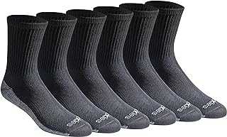 Men's Dri-tech Moisture Control Mid-Crew Comfort Length Socks, Available in M-XL (6, 12 Pairs)
